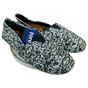 New York Jets Ladies Canvas Script Sign Shoes Slippers Espadrilles   XL size 11